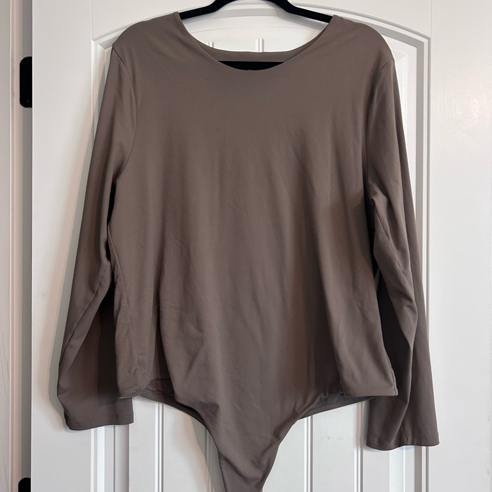 Nuuds Mocha Long Sleeve Bodysuit